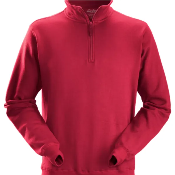 Image of Snickers 1/2 Zip Sweatshirt - Chili Red - L