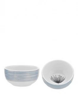 image of Portmeirion Dandelion Clocks Set Of 2 Condiment Bowls