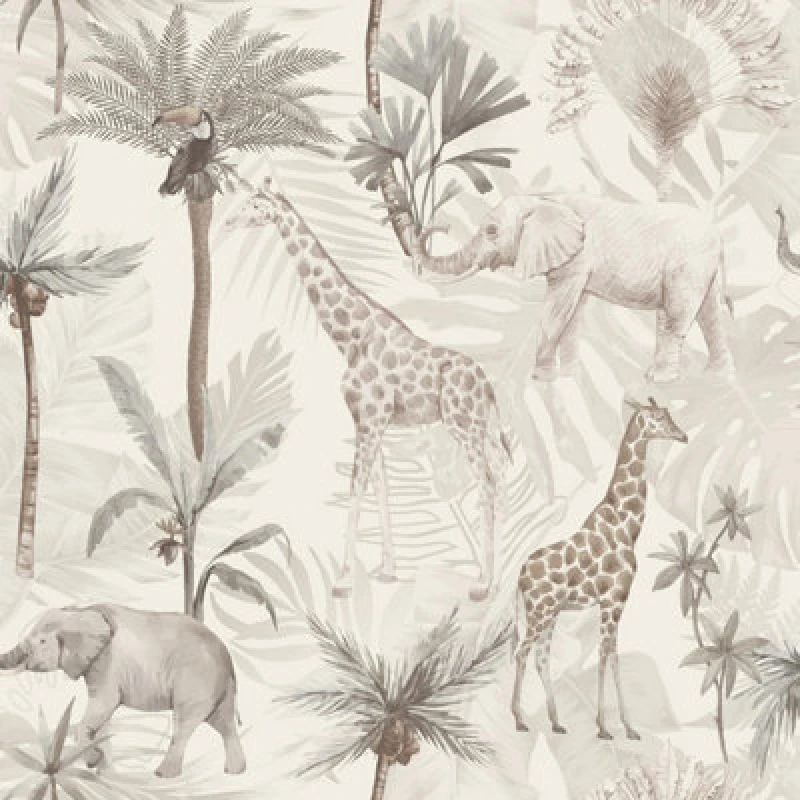 Image of Arthouse Arthouse Serengeti Animals Neutral Wallpaper