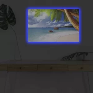 Image of 4570DHDACT-027 Multicolor Decorative LED Lighted Canvas Painting