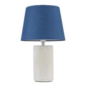 Image of Austin Table Lamp with Navy Blue Aspen Shade