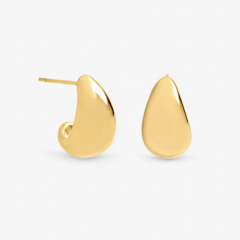 Image of Jon Richard Gold Plated Waterproof Dome Stud Earrings Gold female One Size