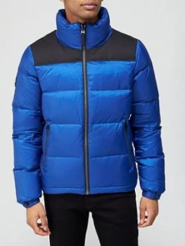 Image of Superdry Sportstyle Down Padded Contrast Jacket - Blue Size 2XL, Men