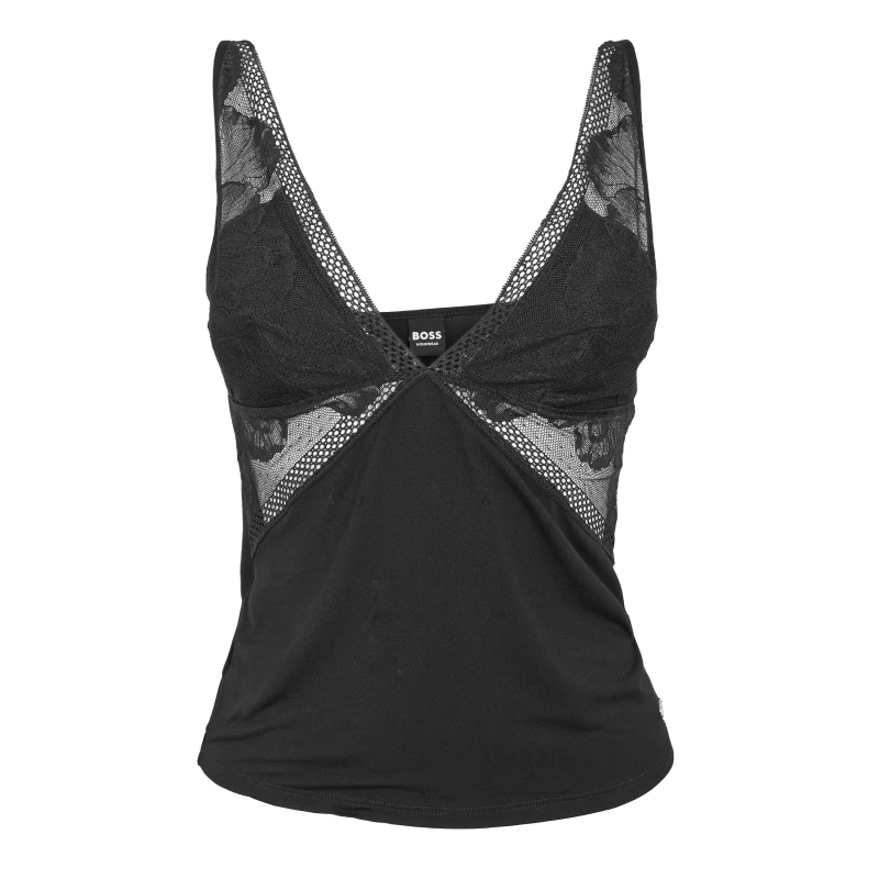 Image of Boss Boss Peony Top 10269524 01 Pyjama Set Womens Black female 10 (M)