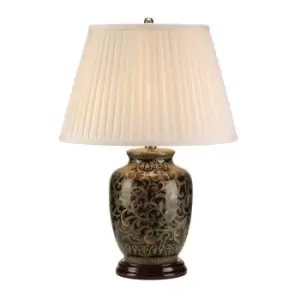 Image of Morris 1 Light Small Table Lamp Black, Gold, E27