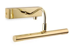 Image of LED 1 Light Picture Wall Light c, w Dimmer Switch Polished Brass