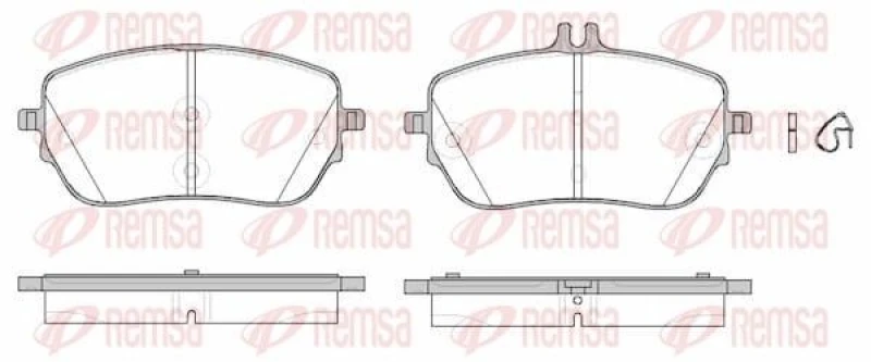 Image of REMSA Brake pad set REMSA 1827.00