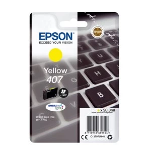 Image of Epson Keyboard 407 Yellow Ink Cartridge