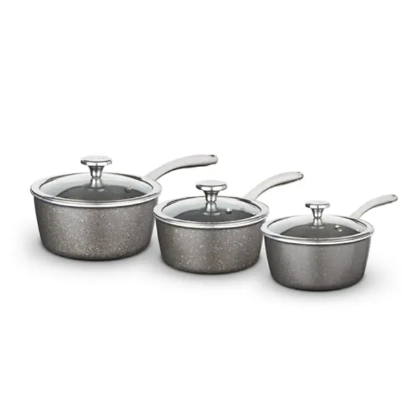 Image of Tower Cerastone Pro 3 Piece Saucepan Set