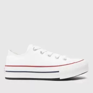 Converse White Lo Eva Lift Platform Junior Trainers