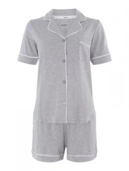 Image of DKNY Jersey short PJ set Grey