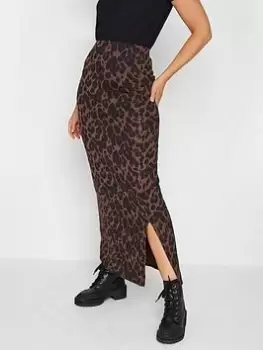 image of Long Tall Sally Natural Animal Maxi Skirt, Natural, Size 12, Women