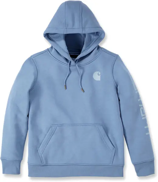 Image of Carhartt Clarksburg Logo, hoody women , color: Light Blue , size: XS