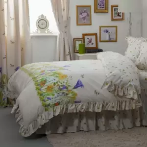 image of Belledorm Bluebell Meadow Duvet Cover (Double) (Ivory)