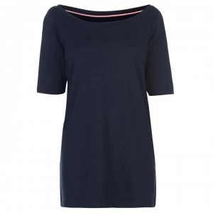 Image of Kangol Over The Shoulders T Shirt Ladies - Navy