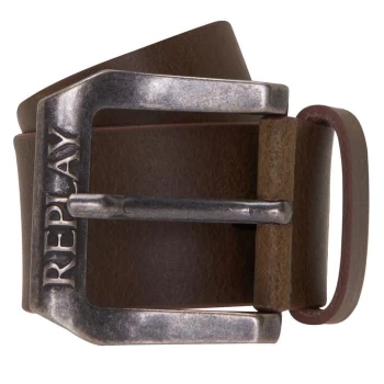 Image of Replay Leather Belt - Brown