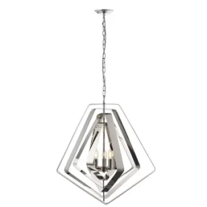 image of Riona 3 Light Ceiling Pendant Chrome Plate, E14