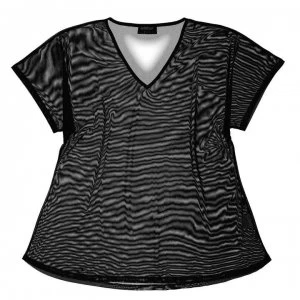 image of Golddigga Mesh Cover Up T Shirt Ladies - Black