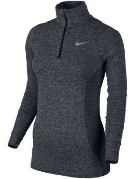 image of Nike Golf Dri Fit Knit Half Zip Golf Top Black