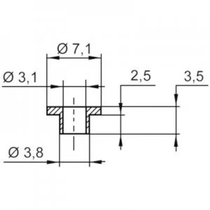 Image of Insulating washer ASSMANN WSW V5357 Outside diameter 7.1mm SR25