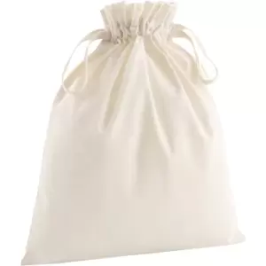 image of Westford Mill - Soft Organic Cotton Drawcord Bag (M) (Natural)