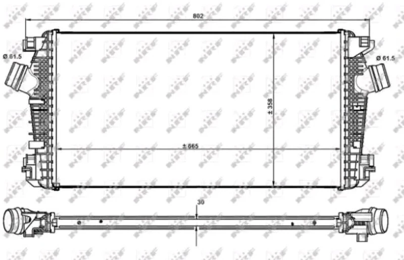 Image of NRF 30921 Intercooler Intercooler,charger (468)