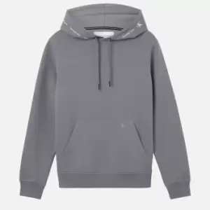 Image of Calvin Klein Jeans Mens Repeat Logo Hoodie - Fossil Grey - L