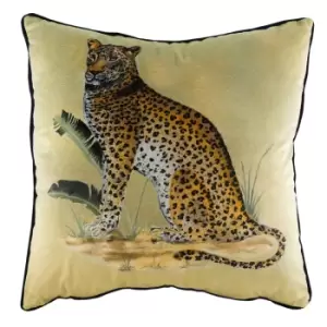 image of Kibale Jungle Leopard Cushion Multicolour