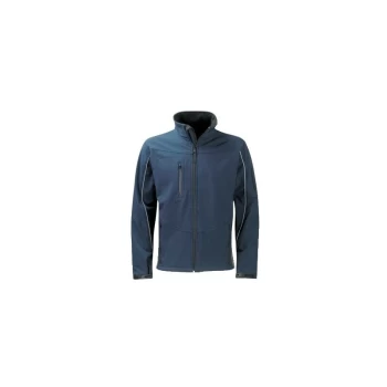 Image of Executive Mens Small Navy Soft Shell Jacket - Tuffsafe