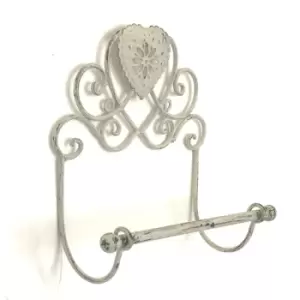 Image of Grey Heart Toilet Roll Holder Wall Mounted