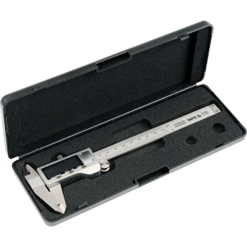 image of professional digital caliper stainless steel scale mm/inch (YT-7201) - Yato