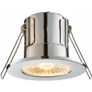 image of Loops - Tool-less Recessed Bathroom IP65 Downlight - 4W Warm White LED - Chrome Plate