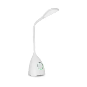 image of Fusion Touch Dimmable , Rechargable , Adjustable Table Lamp 6W LED 2700-6500K, 170lm, White with Fan