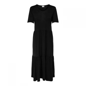 image of JDY tiered midi smock dress - Black