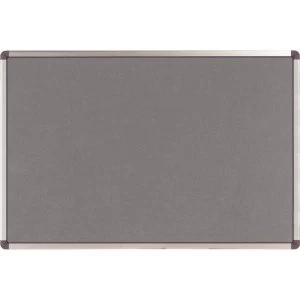 image of Nobo Classic 1200 x 900mm Noticeboard with Grey Felt Surface Aluminium Frame and Wall Fixing Kit