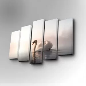 Image of 5PUC-024 Multicolor Decorative Canvas Painting (5 Pieces)