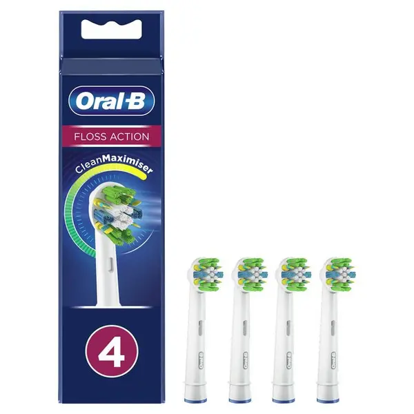 image of Oral B Floss Action Electric Toothbrush Replacement Head 4Pcs