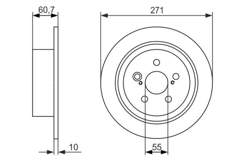Image of Bosch 0 986 479 613 Brake disc solid, Oiled Brake Disc (82)