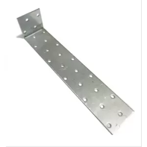 Image of Strong Metal Strap Anchor Corner Brackets Galvanised - Size 40x200x40x2mm - Pack of 25