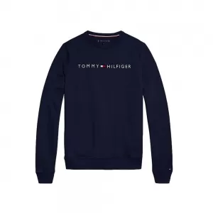 image of Tommy Hilfiger Crew Neck Long Sleeve Lounge Top - Navy Blazer