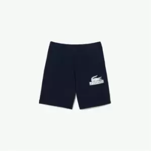 Image of Lacoste Lacoste Fleece Shorts Mens - Blue