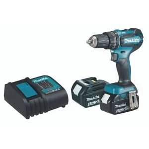 Image of Makita LXT Cordless 18V 3Ah Li ion Brushless Cordless 18v Drill 2 batteries DHP485SFE