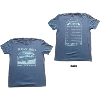 image of Seasick Steve - Sonic Soul Surfer Unisex Large T-Shirt - Blue