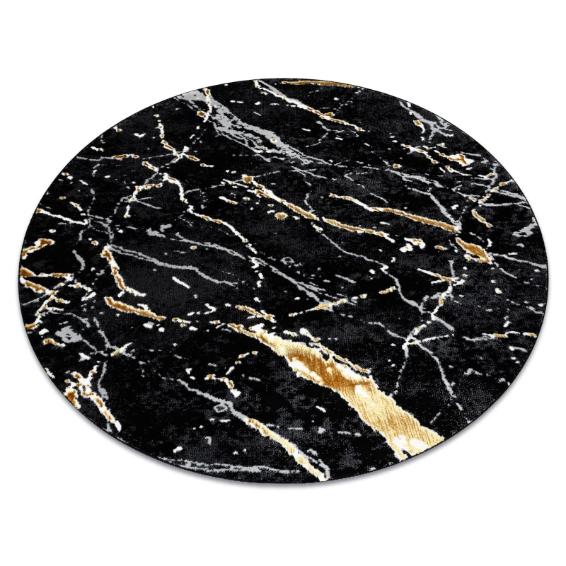 Image of RugsX Allure Rug in Black Size: 200cm diameter Black Unisex 200cm diameter