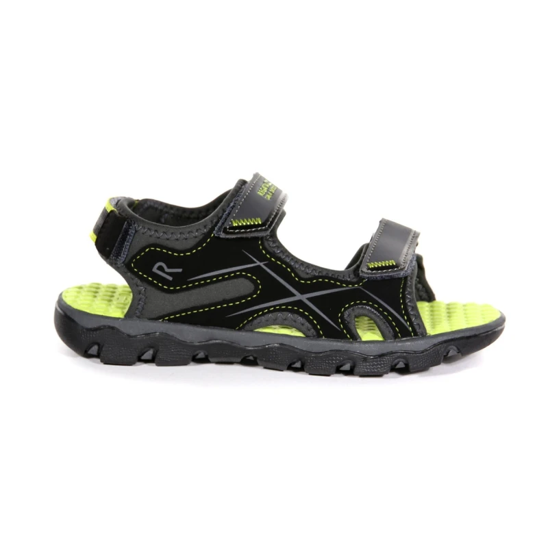 Image of Regatta Kids & Girls Kota Drift Lightweight Walking Sandals UK Size 1 (EU 33) Briar/Lime RKF613-824-1