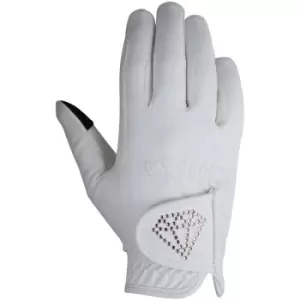Image of HY - Childrens/Kids Cadiz Riding Gloves (xl) (White) - White