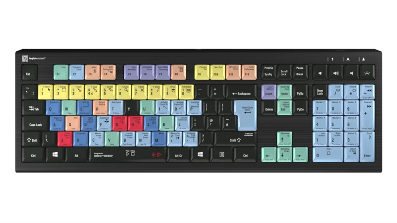 Image of Logickeyboard Logickeyboard LKB-CBASE-A2PC-UK keyboard Universal USB QWERTY UK English Black LKB-CBASE-A2PC-UK