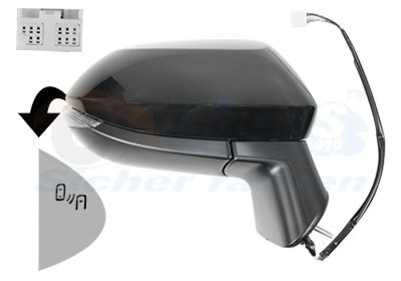 Image of VAN WEZEL Wing mirror VAN WEZEL 5415828