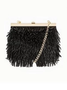 Forever Unique Beaded Clutch Bag Black Women