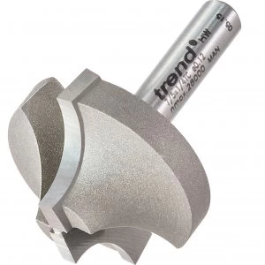 image of Trend Ovolo Rounding Over Router Cutter 31mm 16mm 1/4"